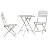 vidaXL Ensemble bistrot 3 pc Beige Acier