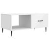 vidaXL Table basse Blanc 90 x 50 x 40 cm Bois d'ing&eacute;nierie