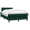 vidaXL Sommier &agrave; lattes de lit et matelas vert fonc&eacute; 120x210cm velours