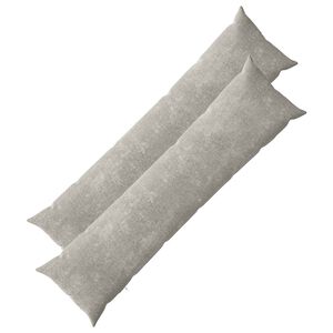 vidaXL Housse de coussin 2 pcs HEERLEN Gris clair 40 x 145 cm
