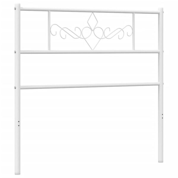 vidaXL Tête de lit métal blanc 75 cm