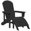 vidaXL Chaise de jardin 3 pcs Noir Poly&eacute;thyl&egrave;ne