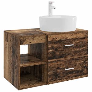 vidaXL Ensemble de mobilier de salle de bain 2 pcs Bois ancien