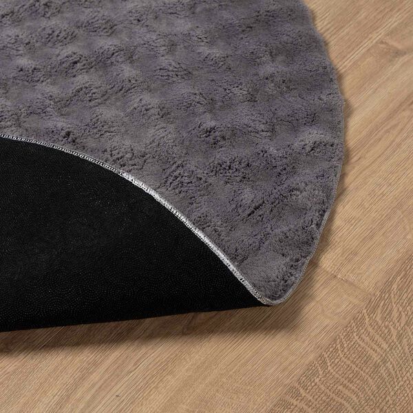 vidaXL Tapis de surface Rond Anthracite &Oslash; 160 CM