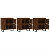 vidaXL Buffets 3 pcs Ch&ecirc;ne marron Bois d'ing&eacute;nierie