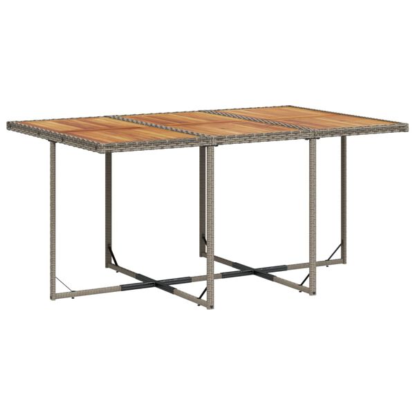 vidaXL Ensemble &agrave; manger de jardin et coussins 7 pcs gris rotin