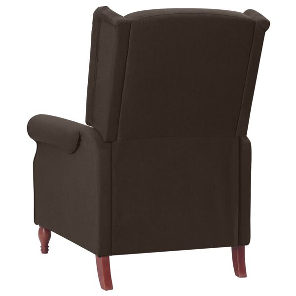 vidaXL Fauteuil de massage inclinable Marron fonc&eacute; Tissu