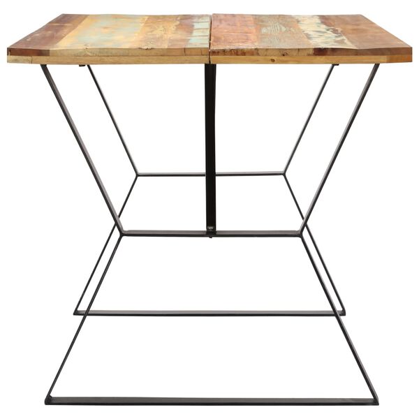 vidaXL Table à manger 140x80x76 cm Bois de récupération massif