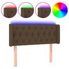 vidaXL T&ecirc;te de lit &agrave; LED Marron fonc&eacute; 103x16x78/88 cm Tissu