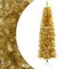 vidaXL Arbre de No&euml;l artificiel slim 180 cm PVC et Acier Dor&eacute;