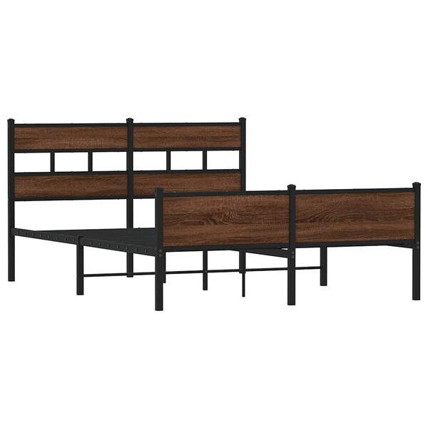 vidaXL Cadre de lit sans matelas ch&ecirc;ne marron 150x200 cm