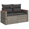 vidaXL Salon de jardin 8 pcs avec coussins gris r&eacute;sine tress&eacute;e