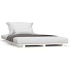 vidaXL Cadre de lit sans matelas blanc 100x200 cm bois de pin massif