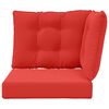 vidaXL Coussin de canap&eacute; d'ext&eacute;rieur 3 pcs Rouge Polyester