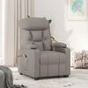 vidaXL Fauteuil de massage Taupe Tissu