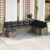 vidaXL Ensemble de canapé de jardin 8 pcs Gris 55 x 62 x 69 cm