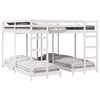vidaXL Cadre de lit superpos&eacute; triple Blanc 200 x 200 cm Pin massif