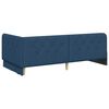 vidaXL Cadre de lit d'angle avec matelas Bleu 100 x 200 cm tissu