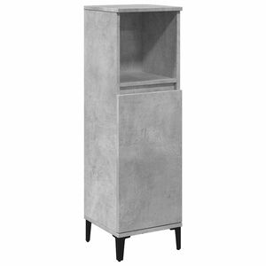 vidaXL Armoire de salle de bain gris b&eacute;ton 30x30x100 cm