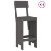 vidaXL Ensemble de bar de jardin 5 pcs gris bois de pin massif