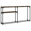 vidaXL Table console ch&ecirc;ne fum&eacute; 145x22,5x75 cm bois d'ing&eacute;nierie