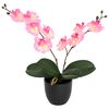 vidaXL Plante d'orchid&eacute;e artificielle Rose 36 x 10 x 30 cm