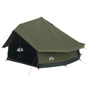 vidaXL Tente familiale 10 personne Vert arm&eacute;e Polycoton