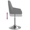 vidaXL Tabouret de bar Gris fonc&eacute; Tissu