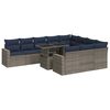 vidaXL Ensemble de canap&eacute;s de jardin 11 pcs et coussins rotin acacia