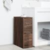 vidaXL Armoire de salle de bain &eacute;troite avec roulettes ch&ecirc;ne marron