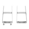 vidaXL Piquets de cl&ocirc;ture de sol 2 pcs pour cl&ocirc;ture en WPC Acier 40 cm