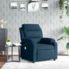 vidaXL Fauteuil inclinable de massage bleu velours