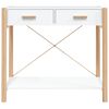 vidaXL Table console Blanc 82x38x75 cm Bois d'ing&eacute;nierie