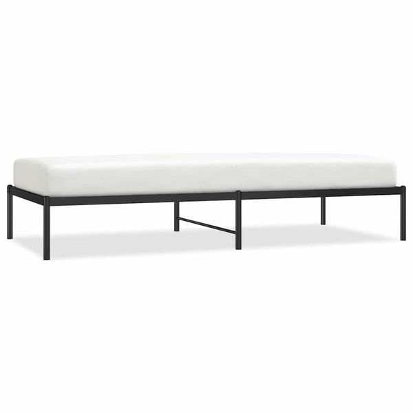 vidaXL Cadre de lit métal sans matelas noir 90x200 cm