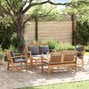 vidaXL Ensemble de canap&eacute; de jardin 5 pcs Naturel Bois de teck massif