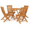 vidaXL Ensemble &agrave; manger de jardin 5 pcs Bois de teck massif