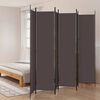 vidaXL Cloison de s&eacute;paration 6 panneaux Marron 300x220 cm Tissu