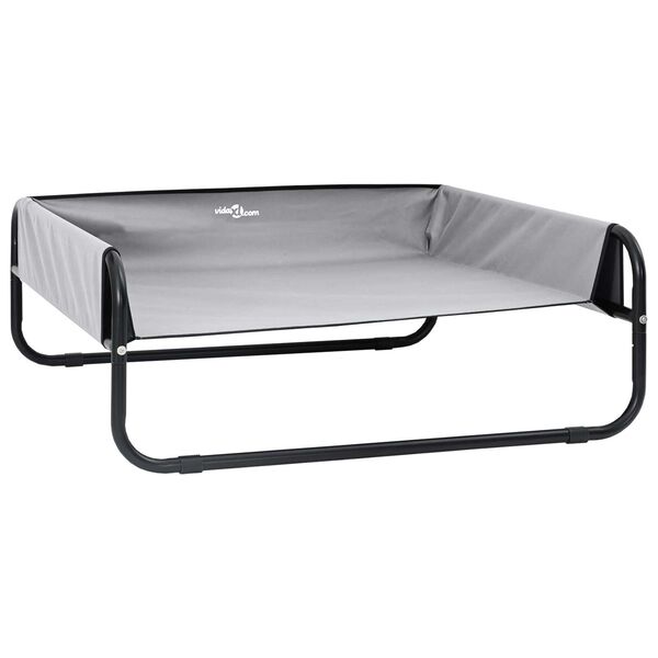 vidaXL Lit pour Chien Gris clair s Tissu Oxford et Acier
