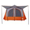vidaXL Tente de camping de cabine 5 personnes gris orange imperm&eacute;able