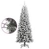 vidaXL Sapin de Noël artificiel avec neige floquée 180 cm PVC et PE