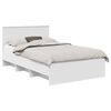 vidaXL Cadre de lit Blanc 120 x 123 cm Bois d'ing&eacute;nierie