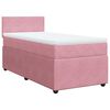 vidaXL Sommier &agrave; lattes de lit avec matelas Rose 90x190 cm Velours