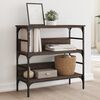 vidaXL Table console ch&ecirc;ne marron 75x32x75 cm bois d'ing&eacute;nierie