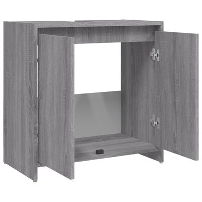 vidaXL Armoire de bain Sonoma gris 60x33x61 cm Bois d'ingénierie