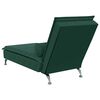 vidaXL Chaise longue de massage avec traversin vert foncé velours