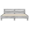vidaXL Cadre de lit sans matelas gris b&eacute;ton 160x200 cm