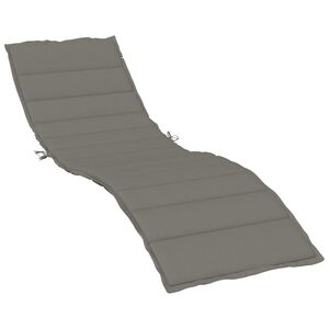 vidaXL Coussin de chaise longue gris fonc&eacute; m&eacute;lang&eacute; 200x50x4 cm tissu