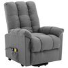 vidaXL Fauteuil de massage inclinable Gris clair Tissu