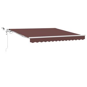 vidaXL Auvent r&eacute;tractable automatique avec LED marron 300x250 cm
