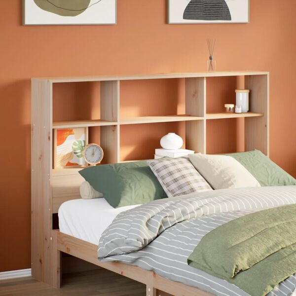 vidaXL Tête de lit avec rangement 120 cm bois massif de pin